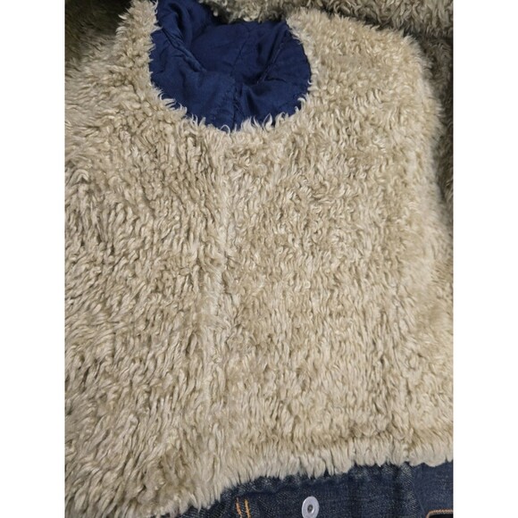 GAP Vintage 2003 Sherpa Lined Denim Jacket Women’s Medium • Band Collar Western - Picture 9 of 13